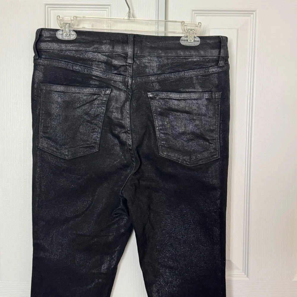 Free People x We The Free High Rise Coated Skinny Black Size 31